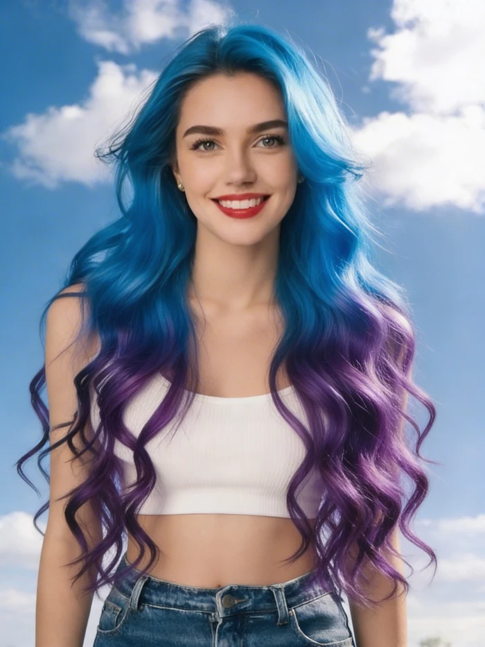 gemini ai hairstyle prompt gradient blue to purple