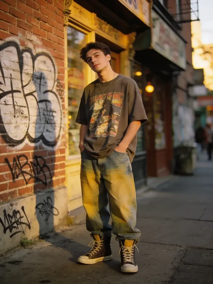 gemini boy in 90s street style