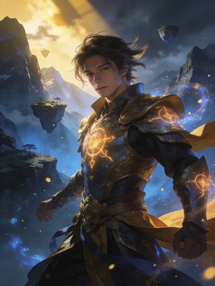 gemini ai boy in fantasy hero look