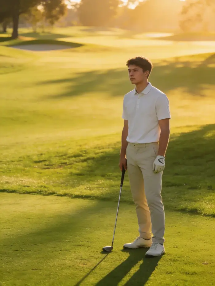 gemini ai boy in golf calm