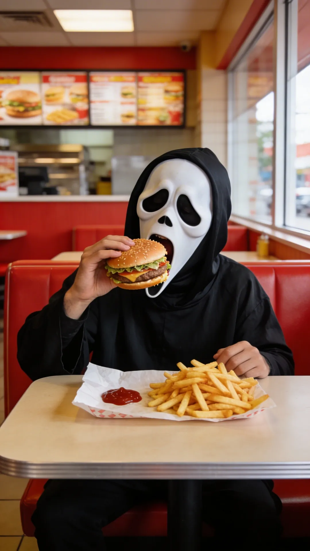 gemini ai ghostface eating prompt