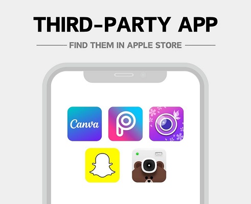 add sticker to photo via third party app