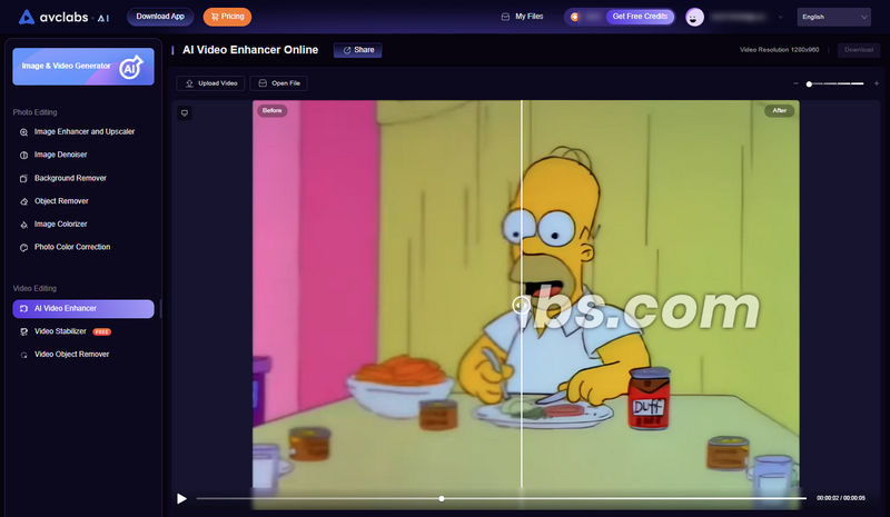 avclabs online video upscaling software
