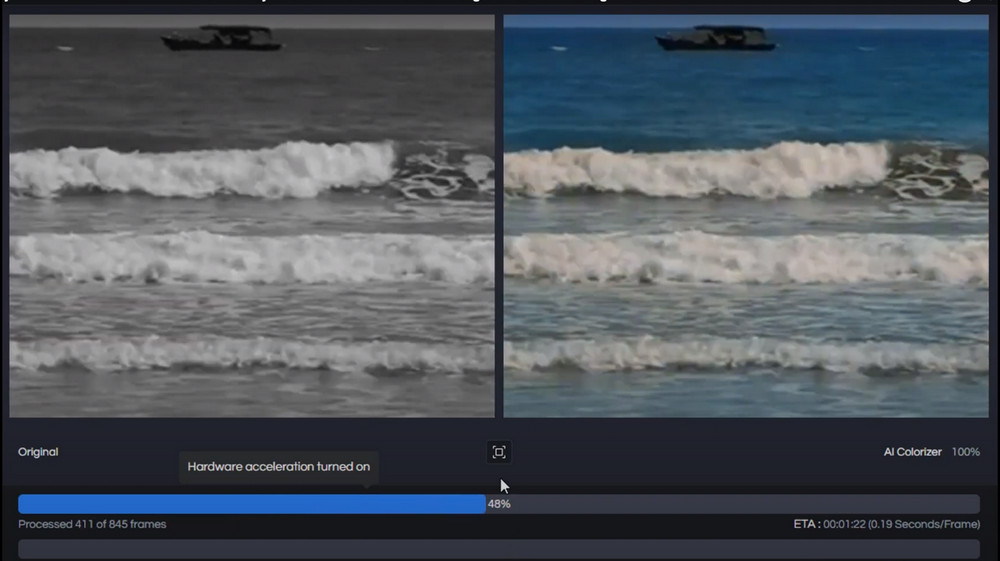 Colorea secuencias de video en formato horizontal