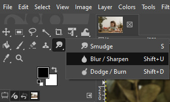 choose blur/sharpen