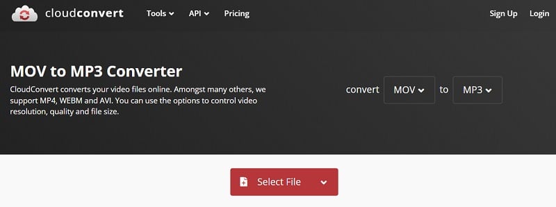 cloudconvert mov to mp3 converter