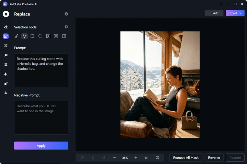 swap object to anything by prompt