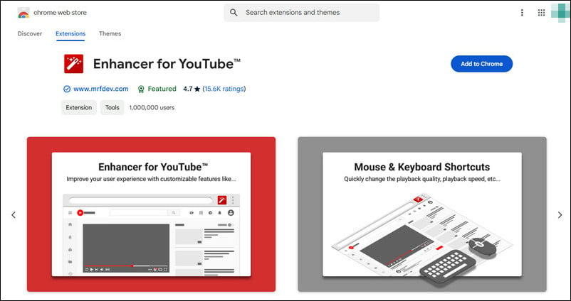 enhancer for youtube extension