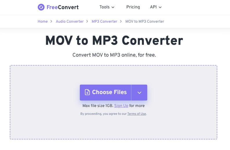 freeconvert mov to mp3