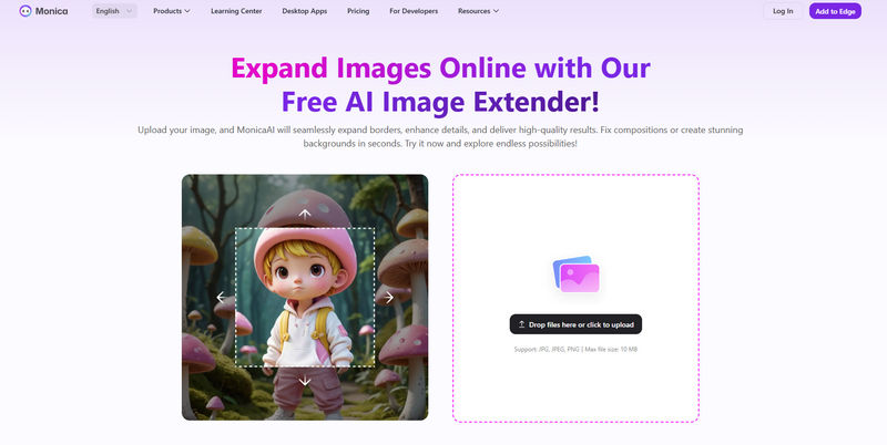monica free ai image extender