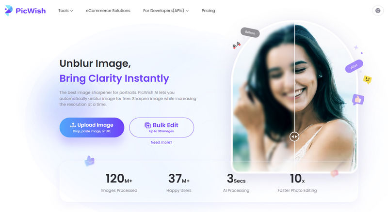 picwish unblur image