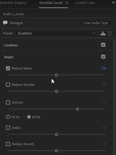 remove background noise from video adobe premiere pro