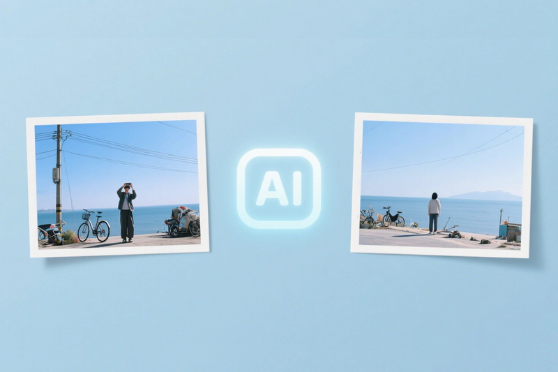 remove distracting backgrounds from travel photos