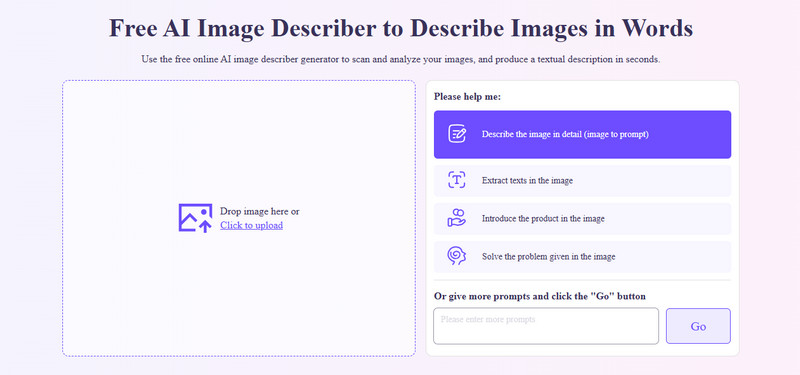 vidnoz ai image describer no filter