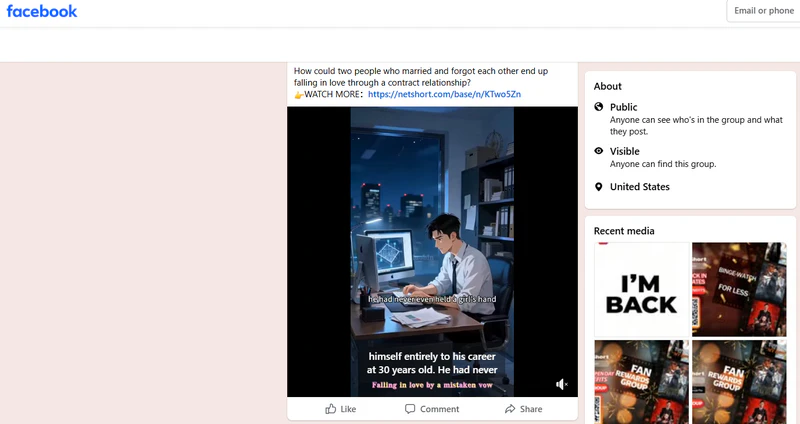 watch reelshort for free on facebook groups