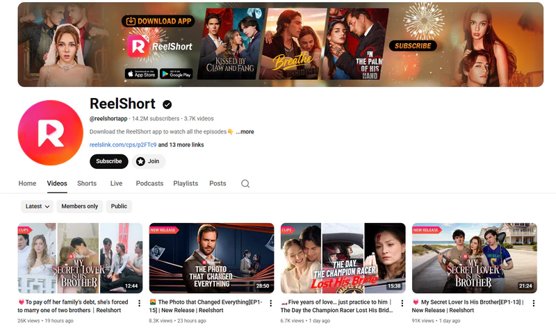 watch reelshort for free on youtube