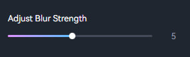 adjust blur strength