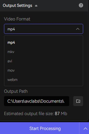 output setting 2