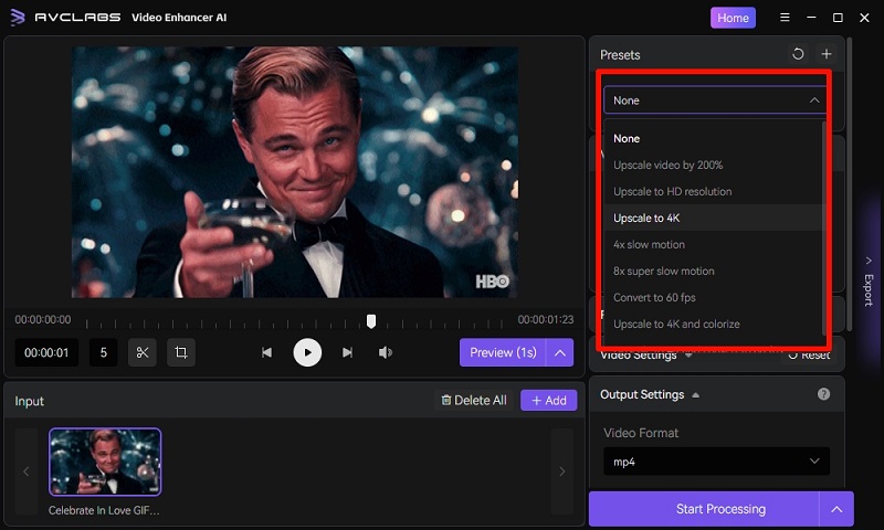 select enhancement options