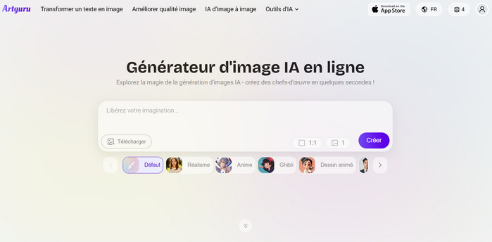 Artguru : Générateur d'Image IA En Ligne