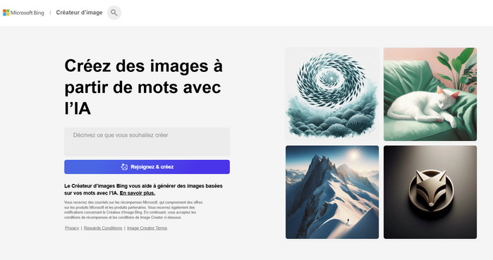 Bing : Créateur d'Image