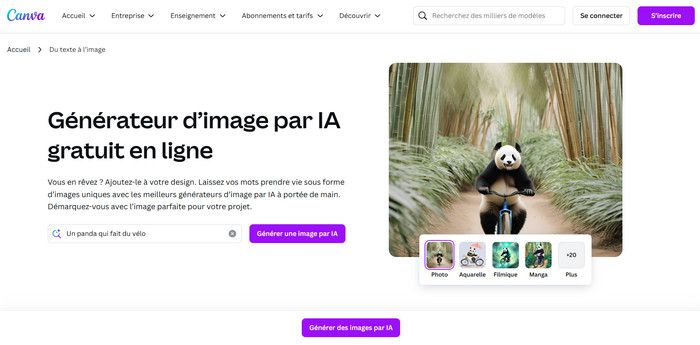 Canva : Générateur d'Image Par IA Gratuit En Ligne