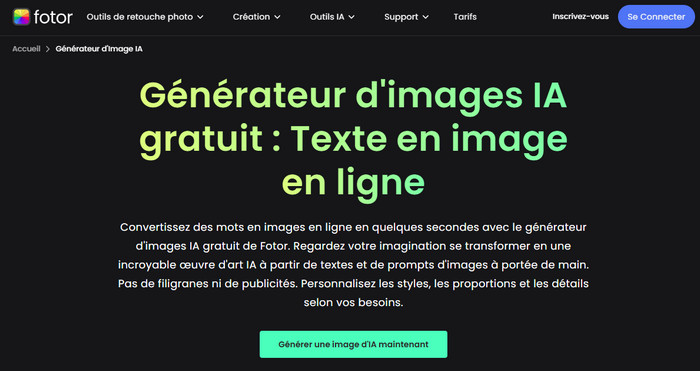 Fotor : Générateur d'Images IA Gratuit