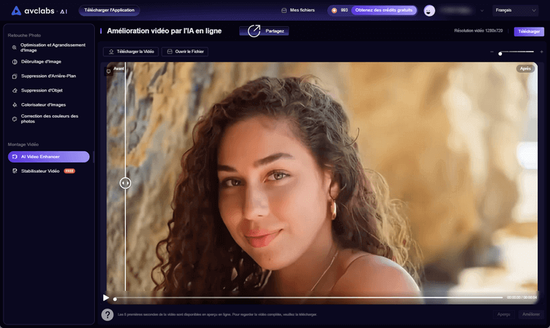 AVCLabs AI Video Upscaler Online